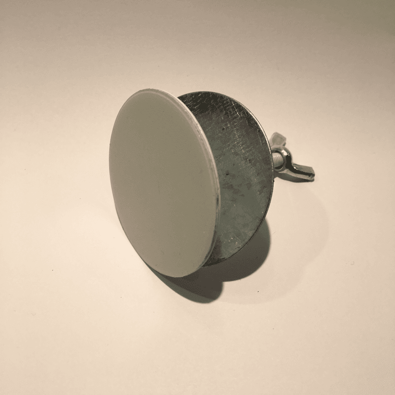 Etterlysende sirkel  med gjengestag/vingeskrue, ø50 mm.