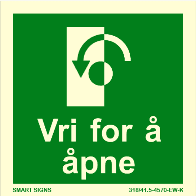 Huvudbild Dørskilt - Vri venstre
