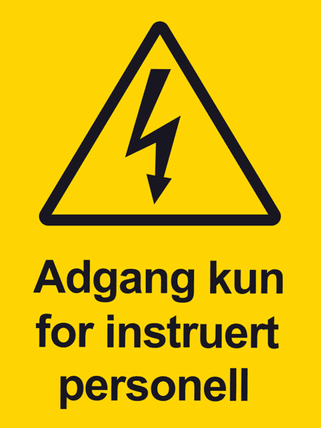 Adgang kun for instruert personell