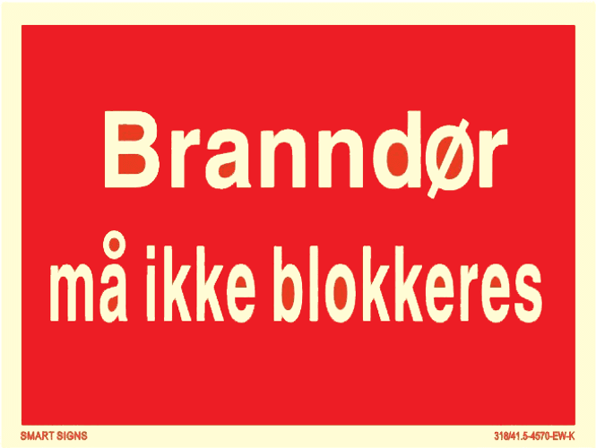 Huvudbild Branndør må ikke blokkeres