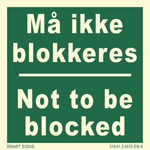 Hovedbilde N&oslash;dutgang m&aring; ikke blokkeres, Aluminium