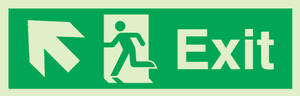 Hovedbilde Exit with arrow - diagonally up left 