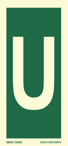 Huvudbild Etasjenummer skilt "U"