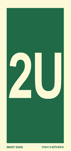 Huvudbild Etasjenummer skilt "2U"