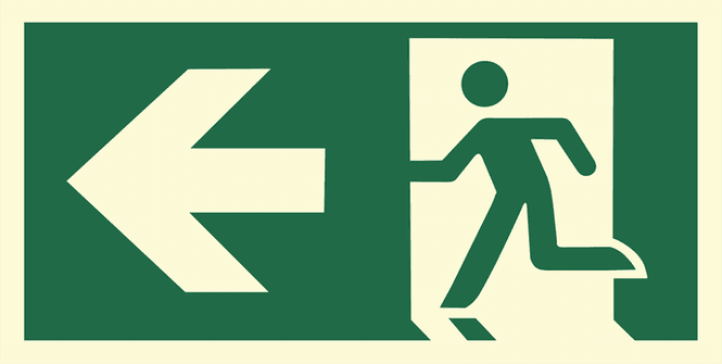 Huvudbild Running man - arrow left