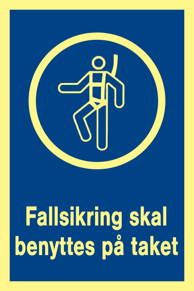 Fallsikring  tak påbudt