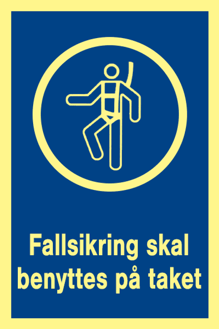 Hovedbilde Fallsikring skal benyttes på taket