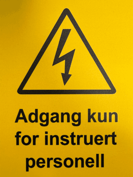 Adgang kun for instruert personell