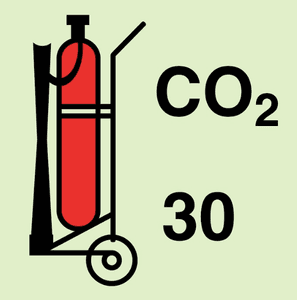 Hovedbilde Fire extinguisher wheeled CO2 - 30kg
